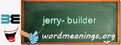 WordMeaning blackboard for jerry-builder